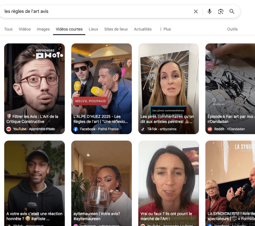 Google met en avant video courte